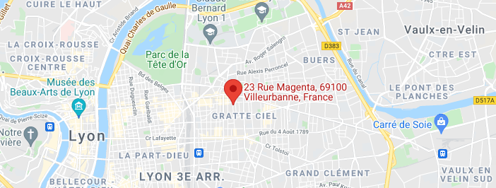 23 rue Magenta 69100 VILLEURBANNE (à proximité de Lyon dans le Rhône)